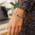 Black Sapphire Accented Weave Motif Bracelet in Sterling Silver (7.10 mm)