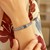 Black Sapphire Accented Weave Motif Bracelet in Sterling Silver (7.10 mm)