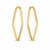 14k Yellow Gold Endless Marquise Hoops
