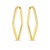 14k Yellow Gold Endless Marquise Hoops