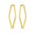 14k Yellow Gold Endless Marquise Hoops