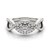 Two Stone Split Shank Infinity Design Diamond Ring in 14k White Gold (1/2 cttw)