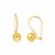 High Polished Ball Drop Earrings in 14k Yellow Gold