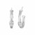Sterling Silver Serpentine Style Hoop Earrings with Cubic Zirconia