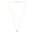 14k Yellow Gold High Polish Butterfly Peral Paste Necklace