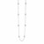 Station Necklace with Textured Beads in Sterling Silver