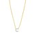 14K Yellow Gold Mini Diamond C Initial Pendant Necklace