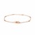 14k Rose Gold 7 inch Bracelet with Diamond Stations (3.30 mm)