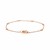 14k Rose Gold 7 inch Bracelet with Diamond Stations