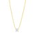 14K Yellow Gold Mini Diamond R Initial Pendant Necklace