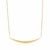 14k Yellow Gold Necklace with Polished Curved Bar Pendant