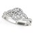 Interlaced Split Shank Round Diamond Engagement Ring in 14k White Gold (1 1/2 cttw)