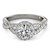 Interlaced Split Shank Round Diamond Engagement Ring in 14k White Gold (1 1/2 cttw)