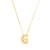 14K Yellow Gold Yours Truly Block Letter Initial G Necklace