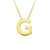 14K Yellow Gold Yours Truly Block Letter Initial G Necklace
