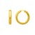 Sterling Silver Yellow Gold Plated Round Hoop Earrings