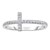 Cross Motif Ring with Diamond Accents in 14k White Gold (.11cttw)