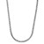 Sterling Silver Gunmetal Finish Round Box Chain Necklace