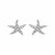 Sterling Silver Starfish Earrings with Cubic Zirconias