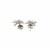 Sterling Silver Starfish Earrings with Cubic Zirconias