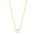 14K Yellow Gold Mini Diamond O Initial Pendant Necklace