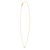 14K Yellow Gold Mini Diamond O Initial Pendant Necklace