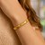 Classic Floral Cut Bangle in 14k Yellow Gold (8.00 mm)