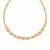 Graduated Flower Link Necklace in 14k Tri Color Gold