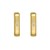 14K Yellow Gold Diamond Square Huggie Earrings