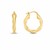 14k Yellow Gold Medium Bamboo Hoop Earrings