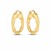 14k Yellow Gold Medium Bamboo Hoop Earrings