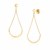 14k Yellow Gold Curved Chain Drop Earrings