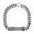 Sterling Silver Gunmetal Finish Cuban Link ID Style Bracelet (9.20 mm)