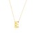 14K Yellow Gold Yours Truly Block Letter Initial E Necklace