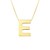 14K Yellow Gold Yours Truly Block Letter Initial E Necklace