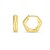 14k Yellow Gold Bamboo Huggie Hoops