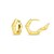 14k Yellow Gold Bamboo Huggie Hoops