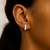 14k White Gold Polished Rectangular Post Earrings