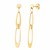 14k Yellow Gold Italian Oval Link Earrings
