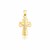 Small Cross Pendant with Figure in 14K Yellow Gold