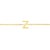 14K Yellow Gold Mini Initial Z Bracelet