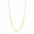 14K Yellow Gold Necklace with Polished Leaf Motifs