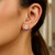 Round CZ Stud Earrings in Sterling Silver(8mm)