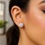 Round CZ Stud Earrings in Sterling Silver(8mm)