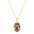 14K Yellow Gold Necklace with Sapphire Blue Enameled Egg