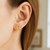 14k Yellow Gold Post Earrings with Open Squares