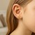 14k Yellow Gold Post Earrings with Open Squares