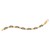 14k Yellow Gold Black Onyx Paperclip Gem Link Bracelet (7.00 mm)