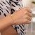 Puffed Heart Station Rolo Chain Bracelet in 14k Yellow Gold (3.30 mm)