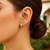 14k Yellow Gold Petite Round Hoop Earrings with Straight Texture